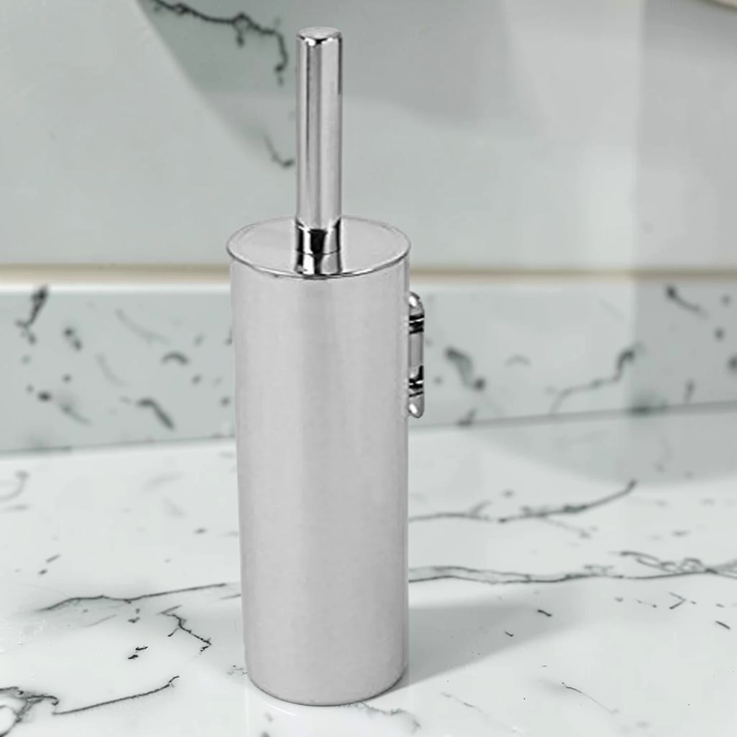 sanitizebrush Wall Mounted Toilet Brush Holder, Polished Chrome, 1.14'' L X 2.95'' W